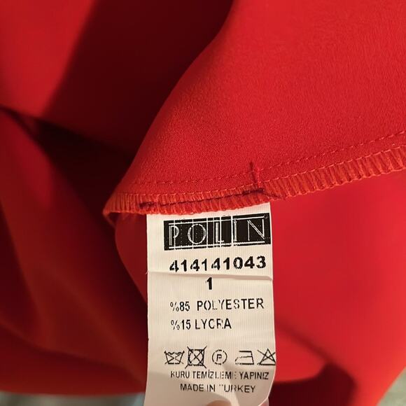 Tailored Crepe Midi Dress in Red - Picture 8 of 9